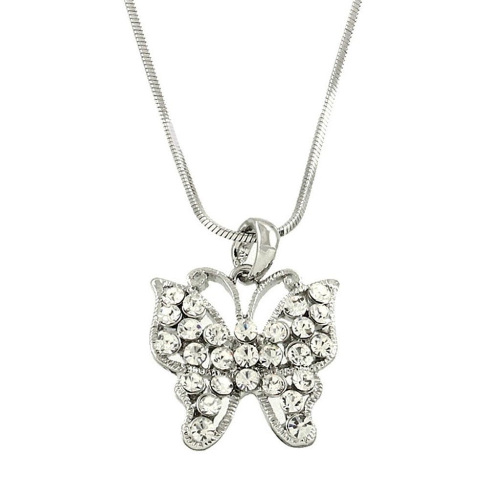 Butterfly Charm Pendant Necklace